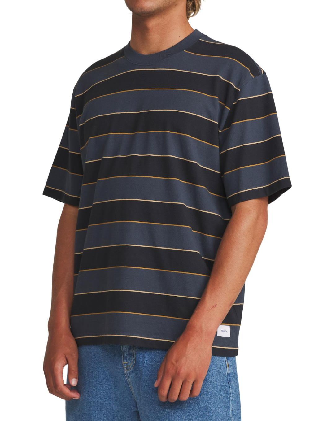 Chip Box Fit Tee - Washed Blue