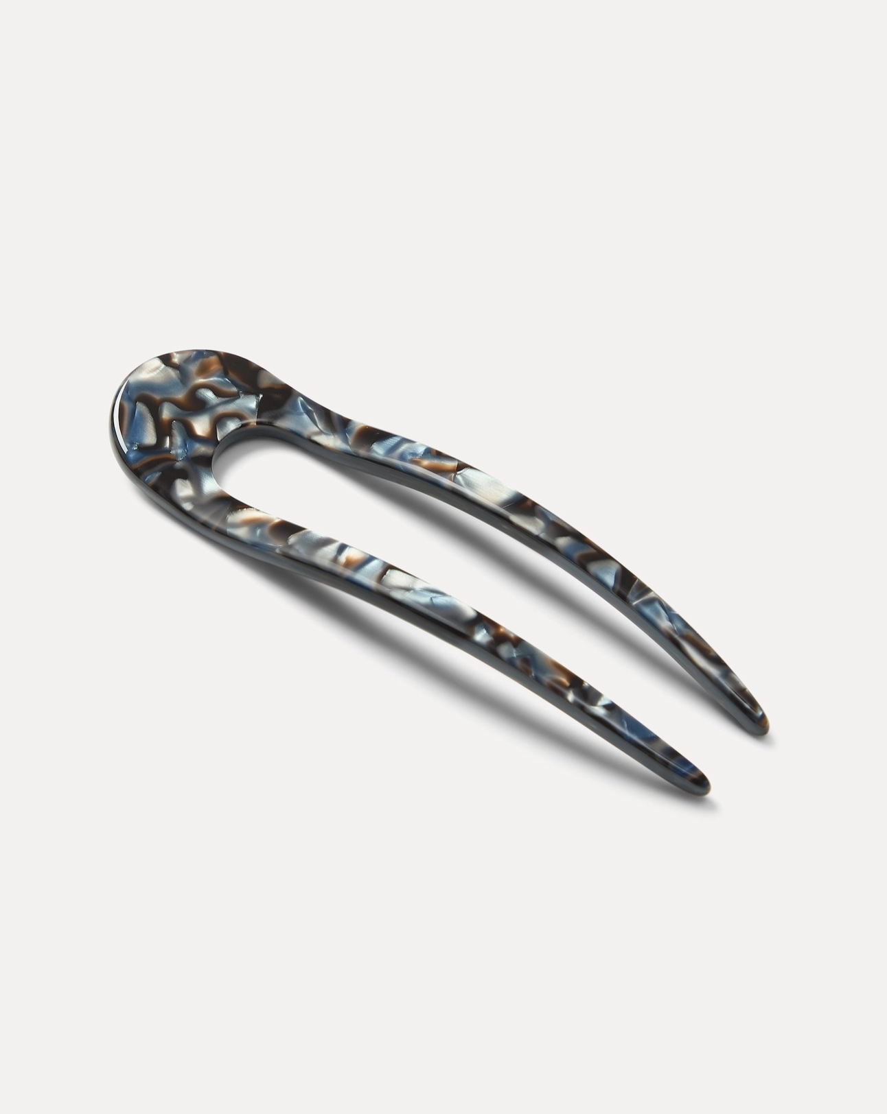 French Hair Pin - Blue Horn