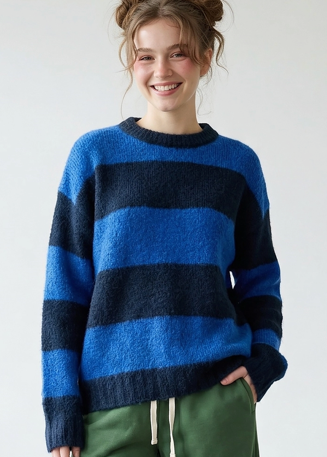 Bold Stripe Sweater - Navy / Blue
