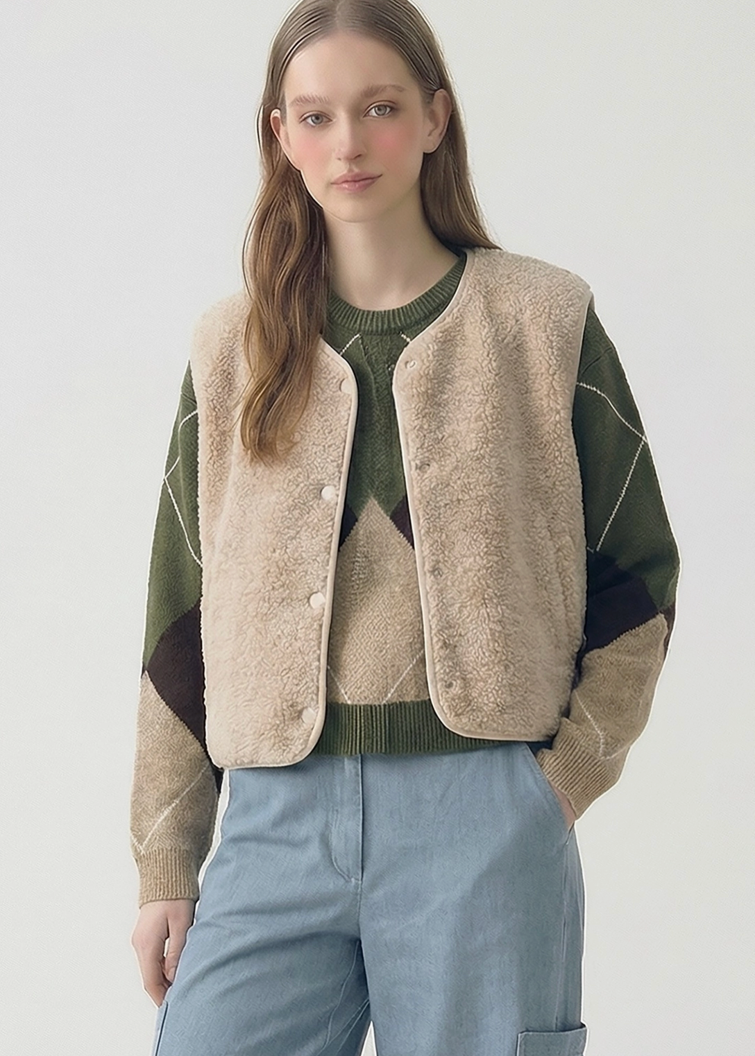 Sherpa Vest - Taupe