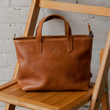 Leather Mini Tote Bag - Honey
