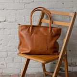 Leather Daily Tote Bag - Honey