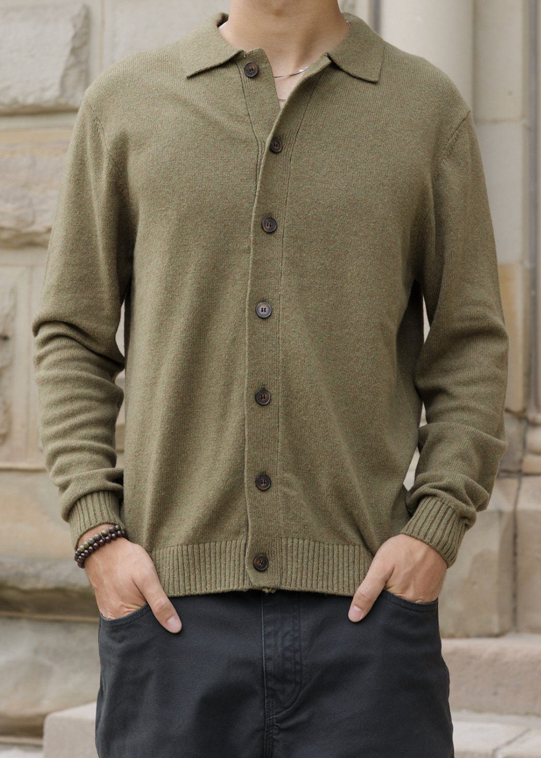 Conor Sweater - Heather Olive