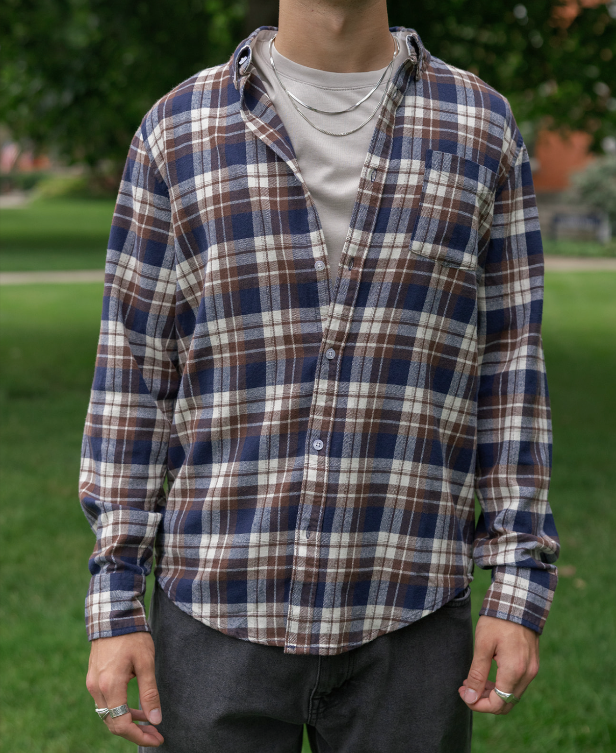 Plaid Flannel - Brown