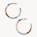 Large Hoops - Blue Roma