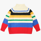 Louise Mockneck Sweater - Primary Stripe