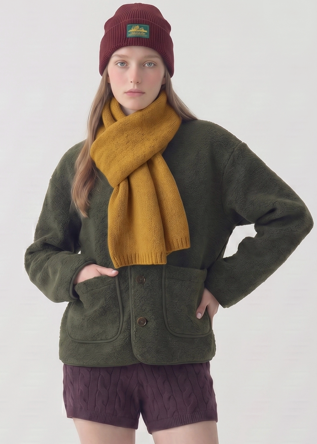 Teddy Jacket - Olive Green