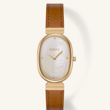 Jane Leather Watch - Gold / Light Brown