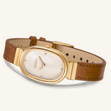 Jane Leather Watch - Gold / Light Brown