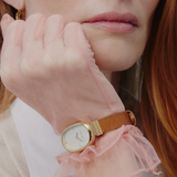 Jane Leather Watch - Gold / Light Brown