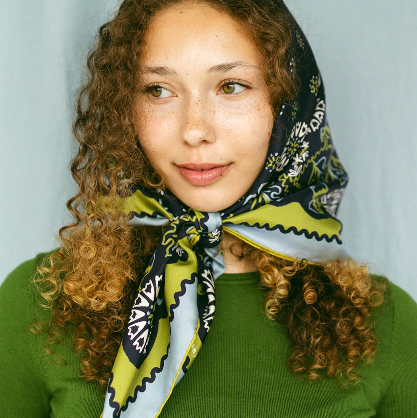 Twofer Silk Scarf - Acorn