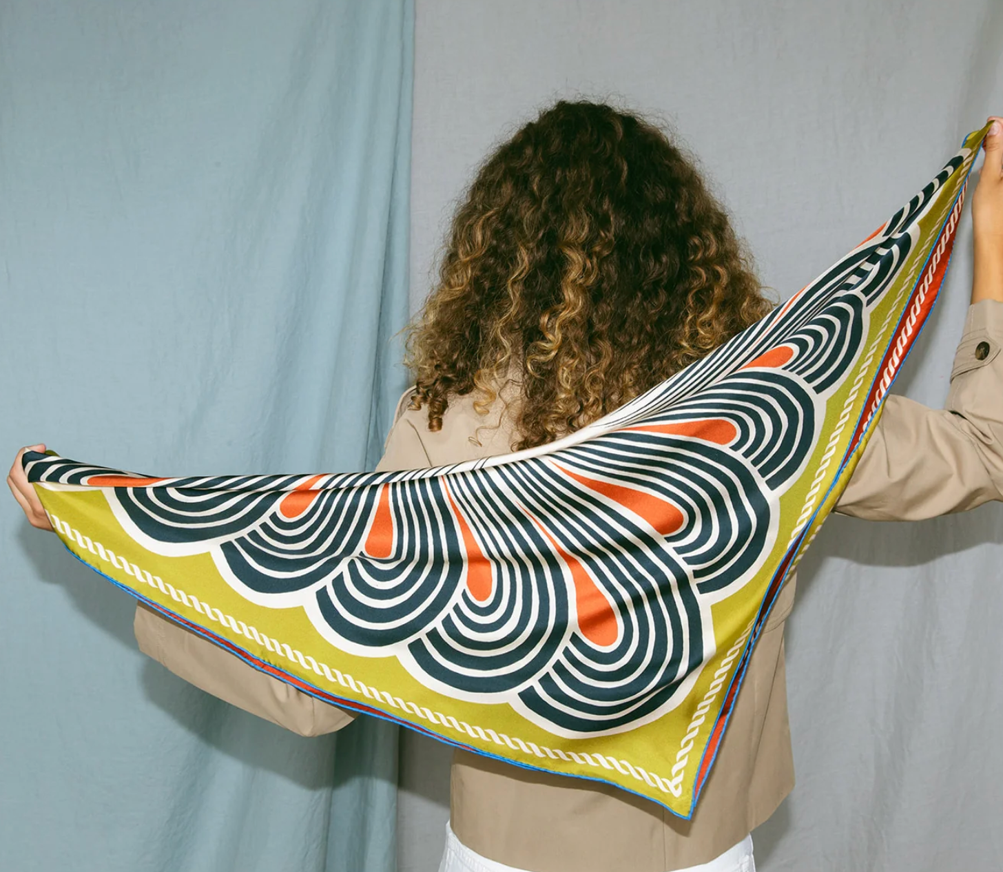 Twofer Silk Scarf - Spiral