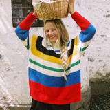 Louise Mockneck Sweater - Primary Stripe
