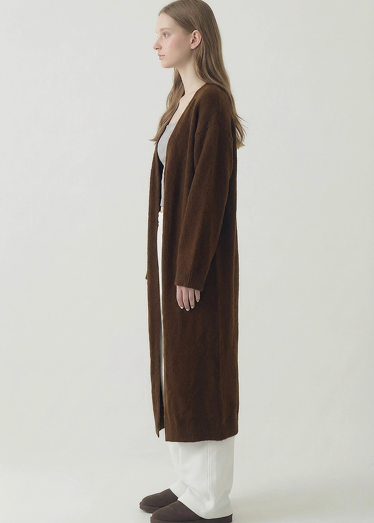Everyday Ease Long Cardigan - Brown