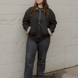 Denim Corduroy Jacket - Black / Gray