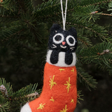 Cat In Stocking Ornament