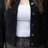 Mason Cotton Cardigan - Black