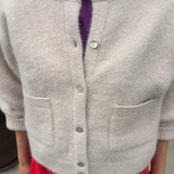 Amelie Alpaca Cardigan - Smoke