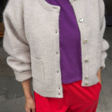 Amelie Alpaca Cardigan - Smoke