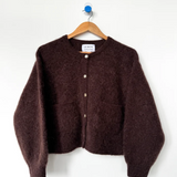 Amelie Alpaca Cardigan - Chocolate