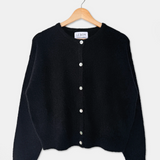 Ayla Mohair Cardigan - Onyx