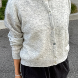Ayla Mohair Cardigan - Ht. Grey