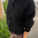 Ayla Mohair Cardigan - Onyx