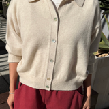 Lou Cashmere Cardigan - Oatmeal