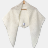 Mohair Pointelle Shawl - Pearl