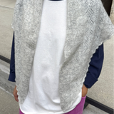 Mohair Pointelle Shawl - Ht. Grey