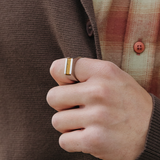 Tigers Eye Signet Ring
