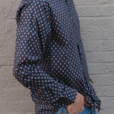 Diamond Button Up - Navy / Red
