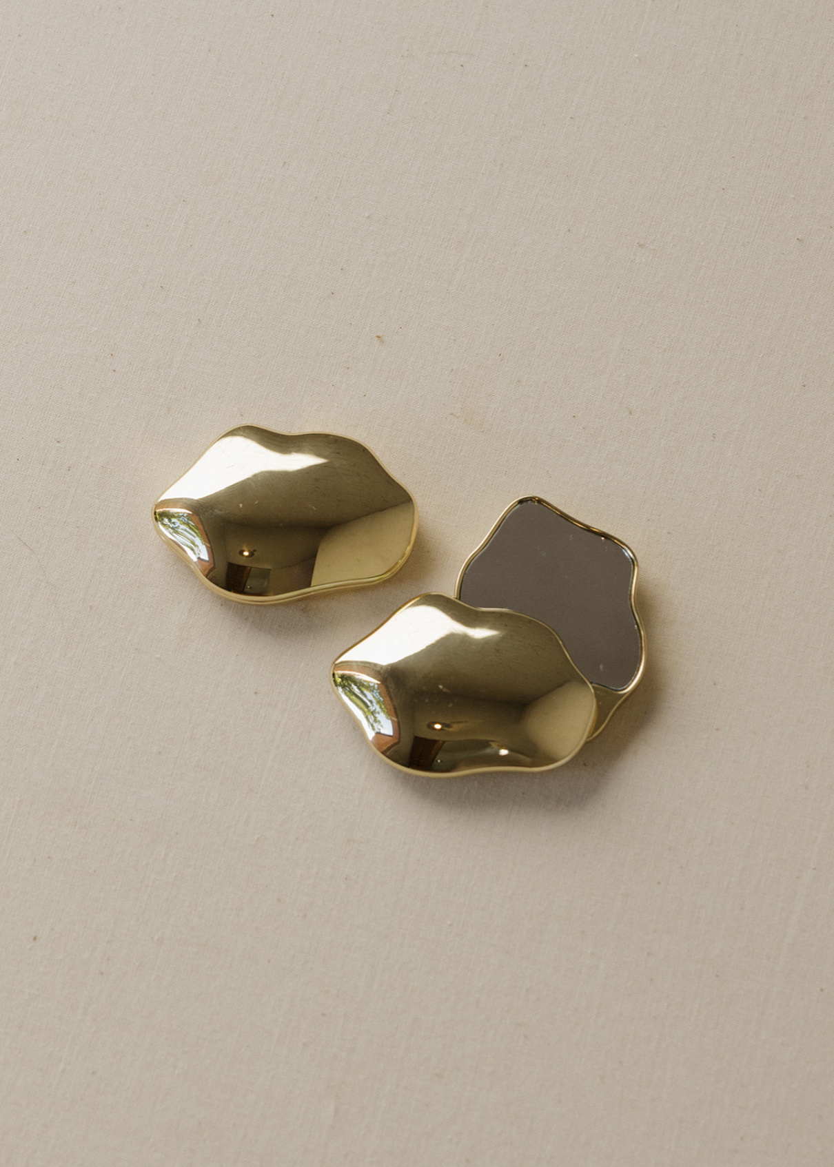 Cloud Compact Mirror - Gold
