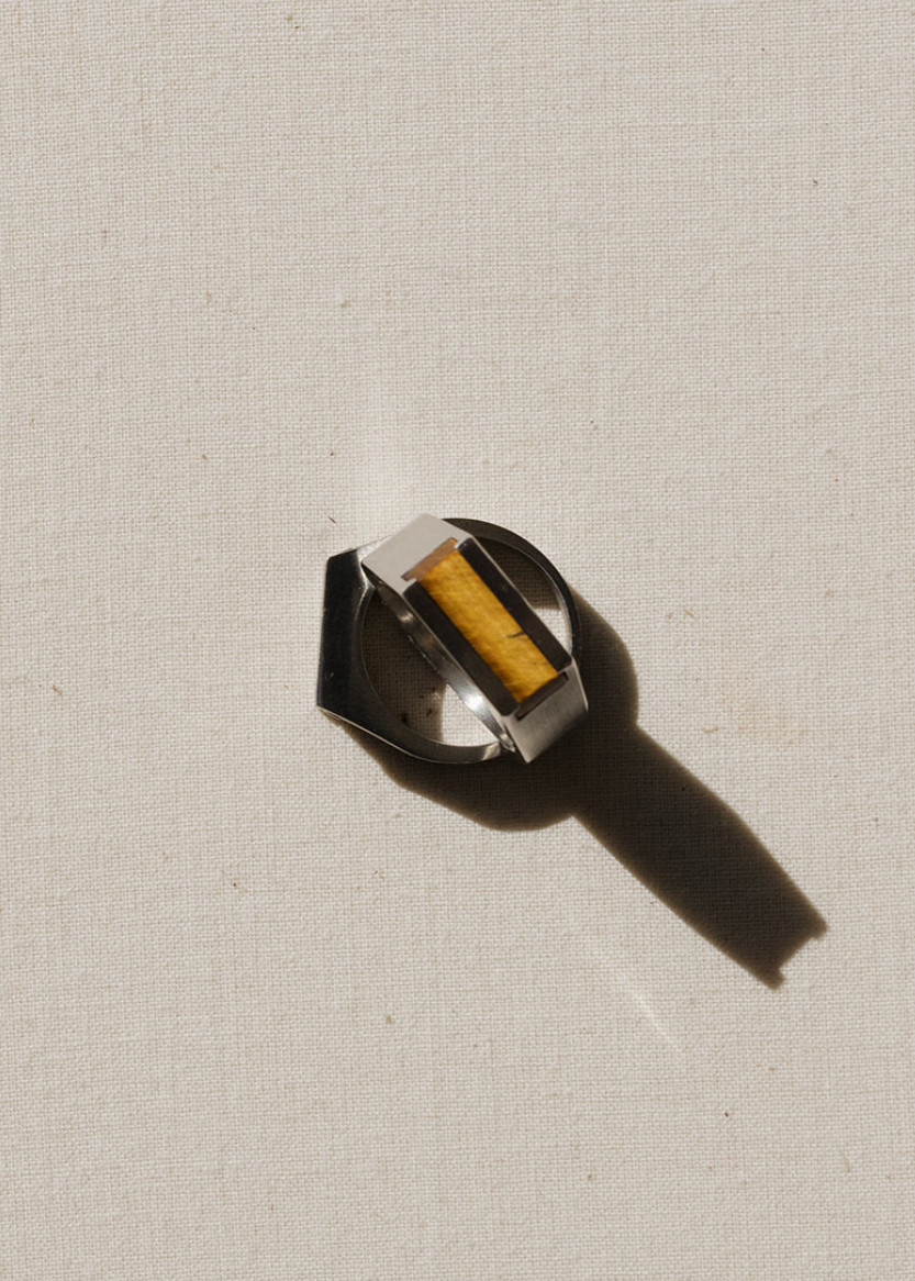 Tigers Eye Signet Ring