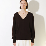 Classic V Neck Sweater - Dark Brown