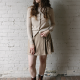 Classic Crewneck Cardigan - Oatmeal