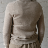Classic Crewneck Cardigan - Oatmeal