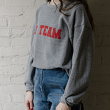 Oversized Crew Sweatshirt - Heather Grey