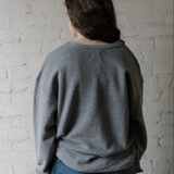 Oversized Crew Sweatshirt - Heather Grey