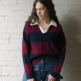 Varsity Sweater - Maroon / Navy