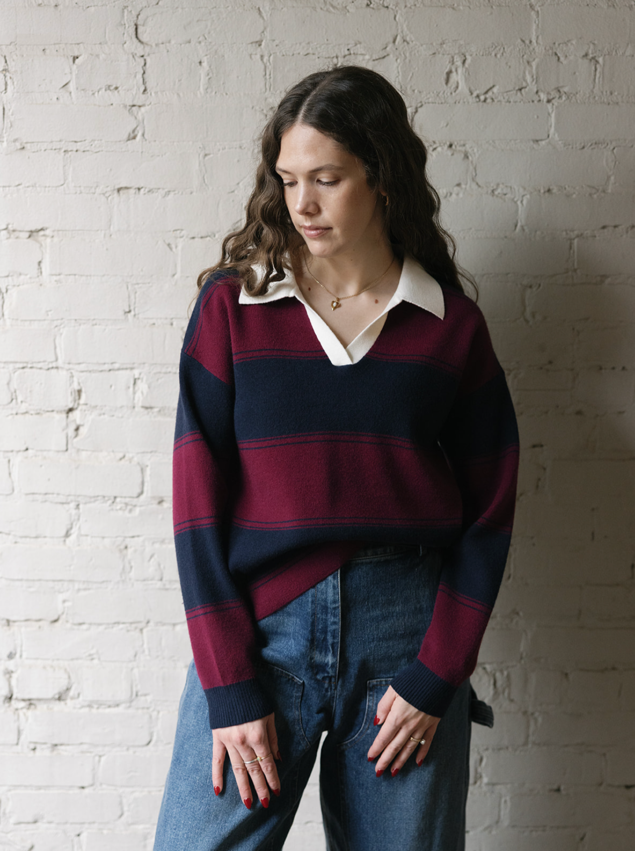 Varsity Sweater - Maroon / Navy