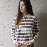 Millie Polo Cardigan - Cream Combo