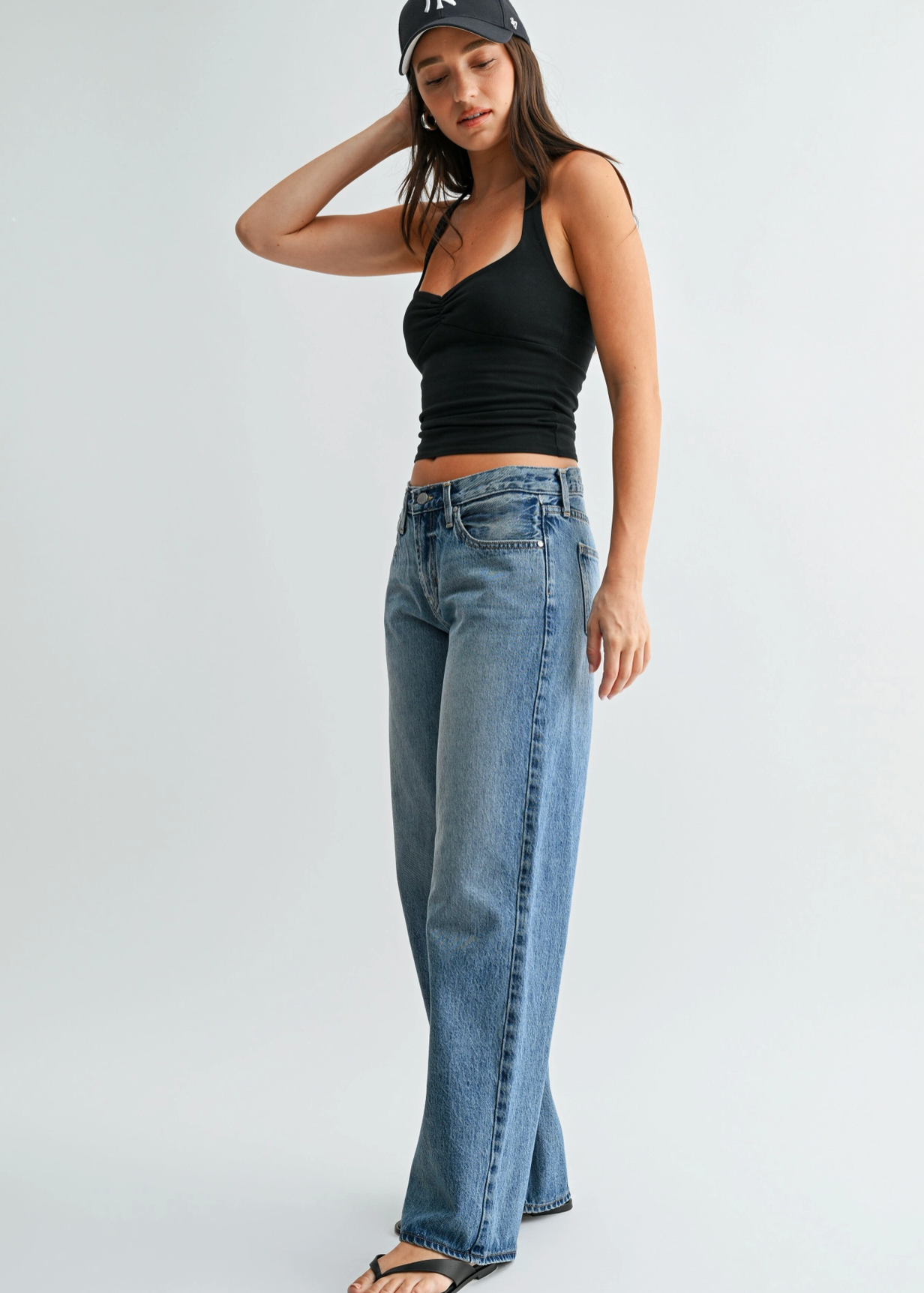 Classic Vintage Non Stretch Jeans - Medium Denim