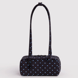 Small Nylon Bowler Bag - Black / Sky Micro Dot