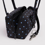 Small Nylon Bowler Bag - Black / Sky Micro Dot