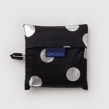 Standard Baggu - Silver Metallic Polka Dot