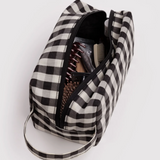 Dopp Kit - Black / Cream Gingham