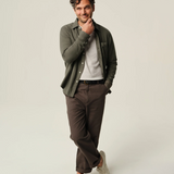 Herringbone Flannel Shirt - Olive