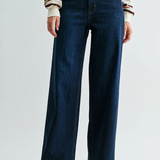 Classic Relaxed Wide Leg Jeans - Dark Denim