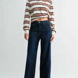 Classic Relaxed Wide Leg Jeans - Dark Denim